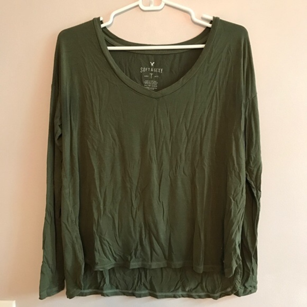 American Eagle Soft & Sexy Green long sleeve